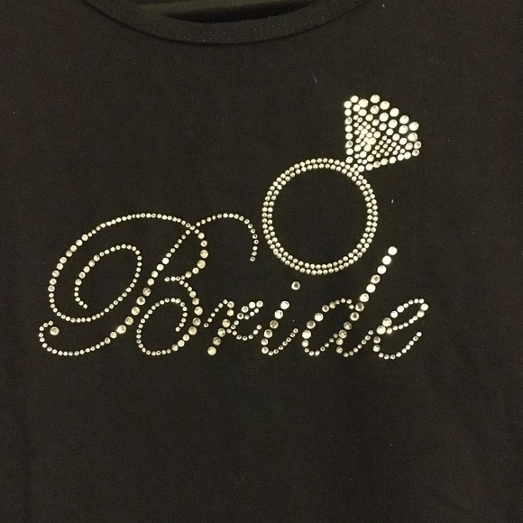 David's Bridal Tops - Davids Bridal Womens Blinged Bride T-Shirt